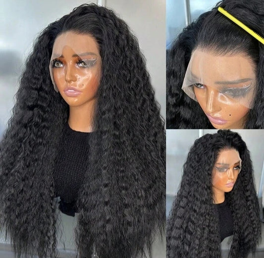 Long Wavy Water Kanekalon Heat Resistant Wig - Human Blend